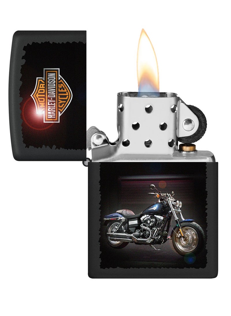 Zippo سي 009587 218 هارلي ديفيدسون ولاعة سوداء غير لامعة مقاومة للرياح - Image 3