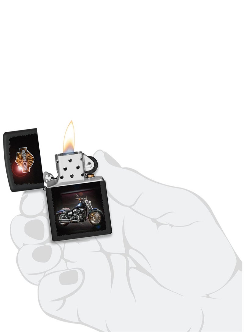 Zippo سي 009587 218 هارلي ديفيدسون ولاعة سوداء غير لامعة مقاومة للرياح - Image 5