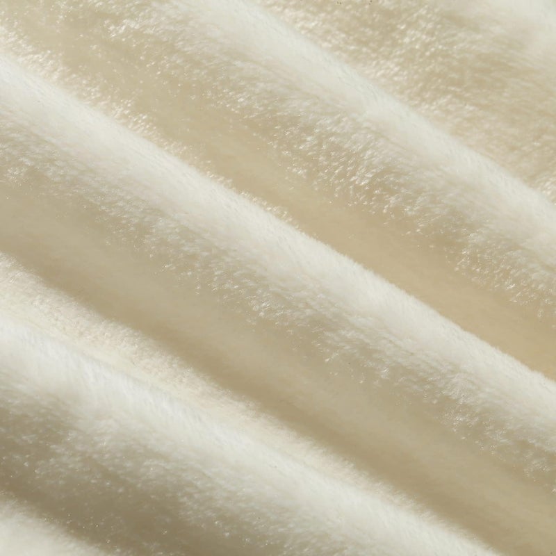 CREVENT 30''X40'' Light Cozy Plush Fluffy Warm Fleece Receiving Baby Blanket for Infant Toddler Crib Cot Stroller, Baby Birthday (Ivory Fox) - Image 5
