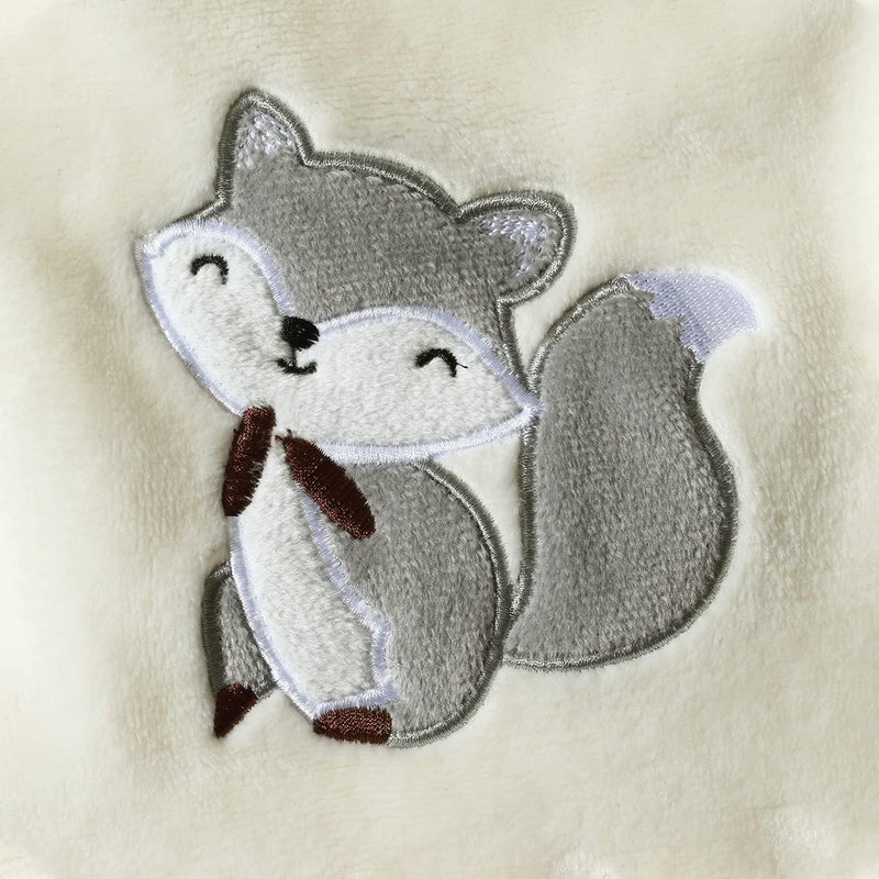 CREVENT 30''X40'' Light Cozy Plush Fluffy Warm Fleece Receiving Baby Blanket for Infant Toddler Crib Cot Stroller, Baby Birthday (Ivory Fox) - Image 4