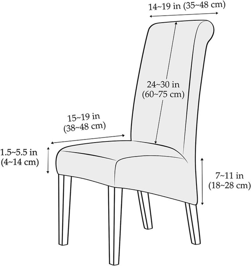 Removable and Washable Stretch Chair Cover (Suitable for Restaurants and Living Rooms, for Home Decoration) Khaki Color 6PCS - Image 3