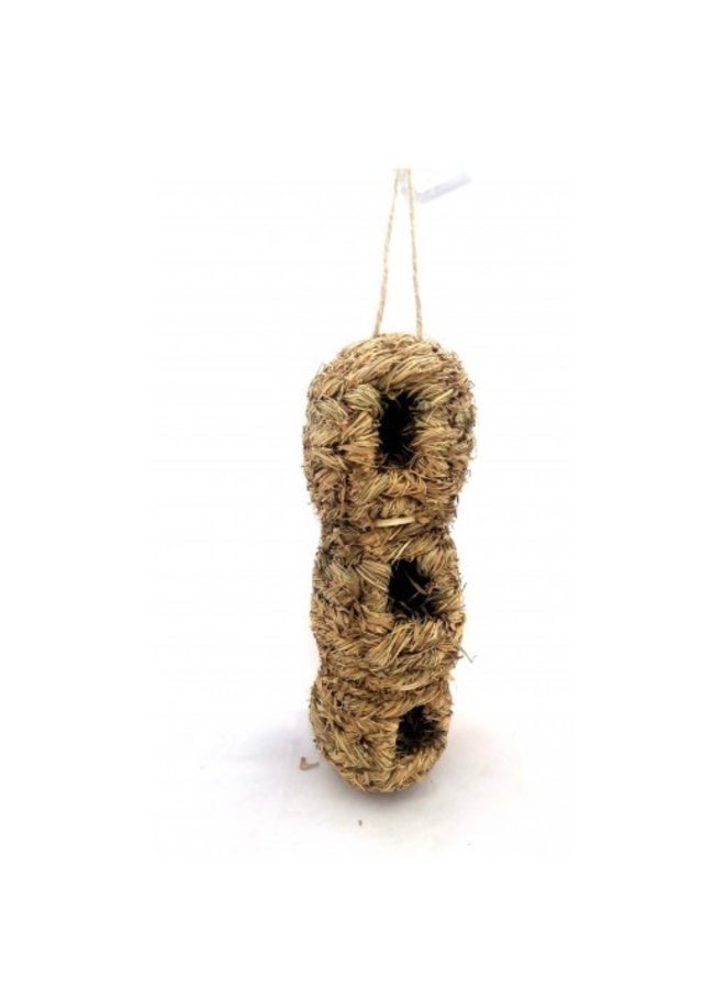 VanPet Triple-Tiered Natural Fiber Bird House, 10 x 10 x 29cm