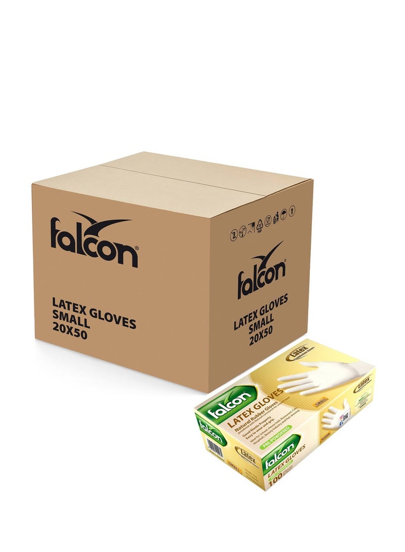 FALCON LATEX GLOVES (S)-1000 PC - Image 1