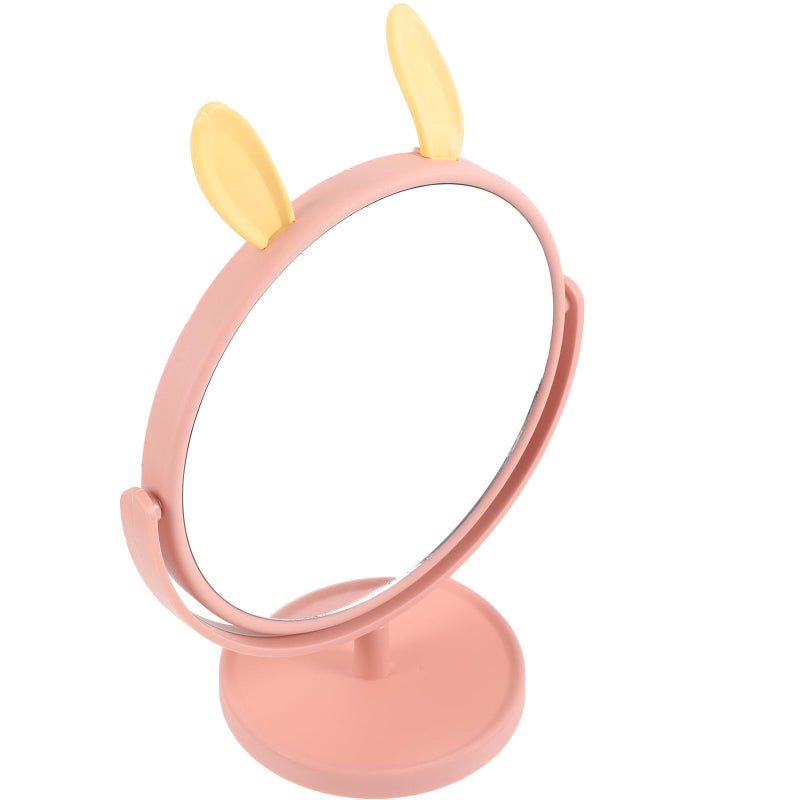 Bunny Shaped Vanity Mirror with Storage for Desk Dorm and Office - Image 2