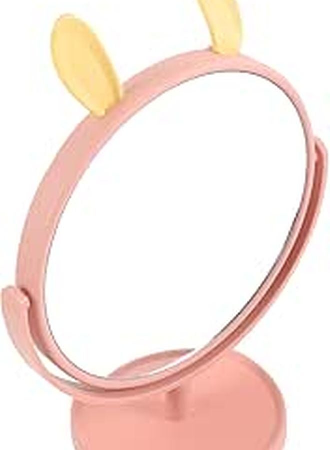 Bunny Shaped Vanity Mirror with Storage for Desk Dorm and Office - Image 1