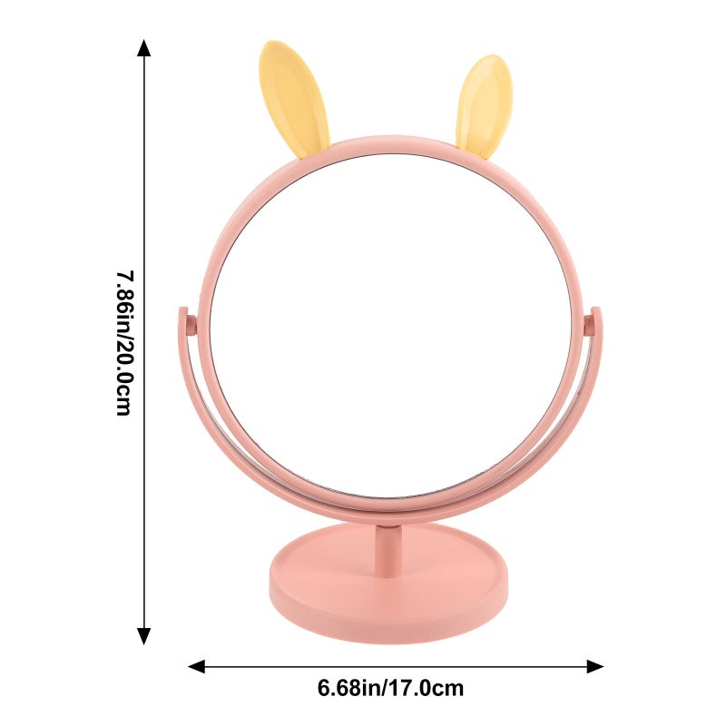 Bunny Shaped Vanity Mirror with Storage for Desk Dorm and Office - Image 3