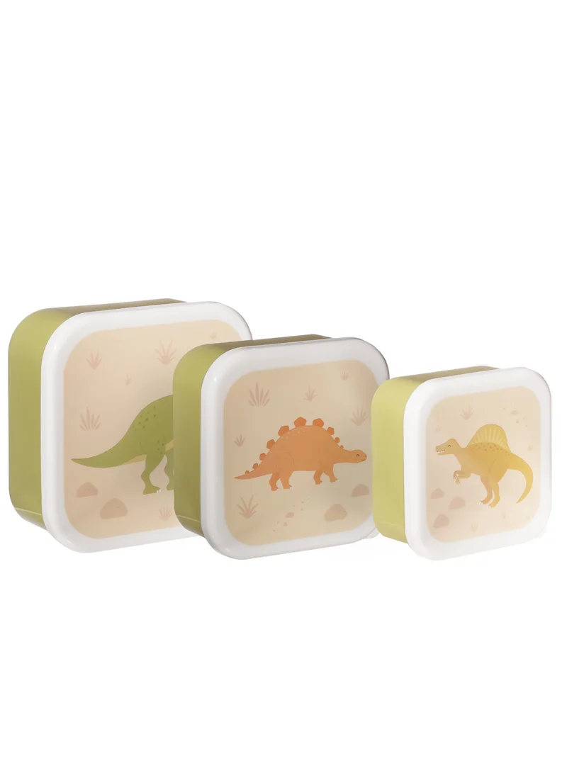 Sass & Belle Sass and Belle Desert Dino Lunch Boxes Set of 3 - Fun Dinosaur-Themed Lunch Box Set for Kids