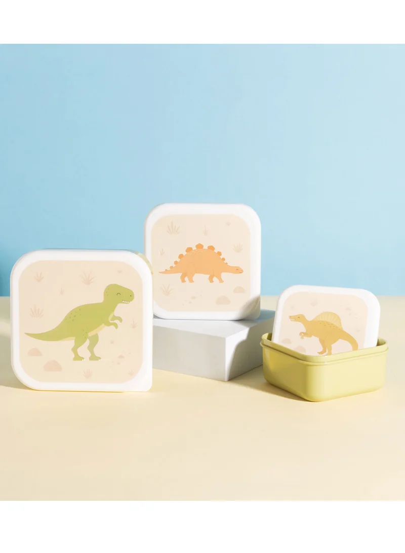 Sass & Belle Sass and Belle Desert Dino Lunch Boxes Set of 3 - Fun Dinosaur-Themed Lunch Box Set for Kids