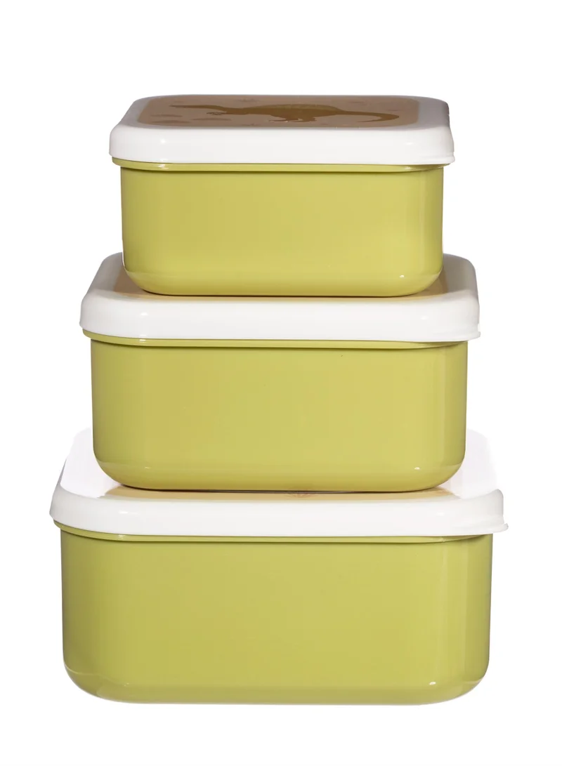 Sass & Belle Sass and Belle Desert Dino Lunch Boxes Set of 3 - Fun Dinosaur-Themed Lunch Box Set for Kids