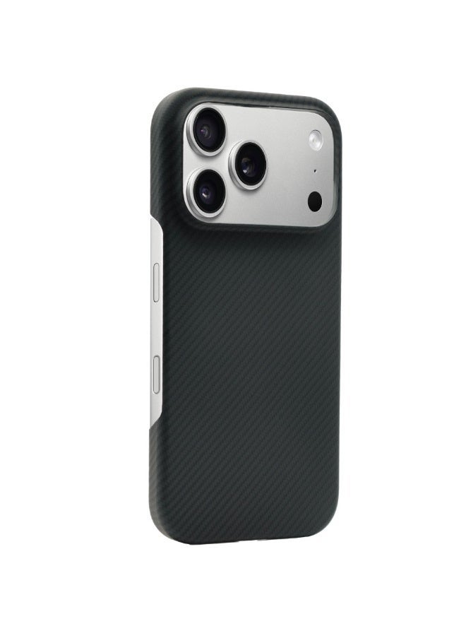 فوني Phoni Ultra Slim Magnetic Case for iPhone 17 Pro Max, Compatible with MagSafe, Thin Lightweight Design Phone Case, Carbon Fiber Style, Raised Camera Protection (Phantom - Black) - Image 1