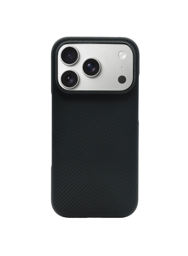 فوني Phoni Ultra Slim Magnetic Case for iPhone 17 Pro Max, Compatible with MagSafe, Thin Lightweight Design Phone Case, Carbon Fiber Style, Raised Camera Protection (Phantom - Black) - Image 2