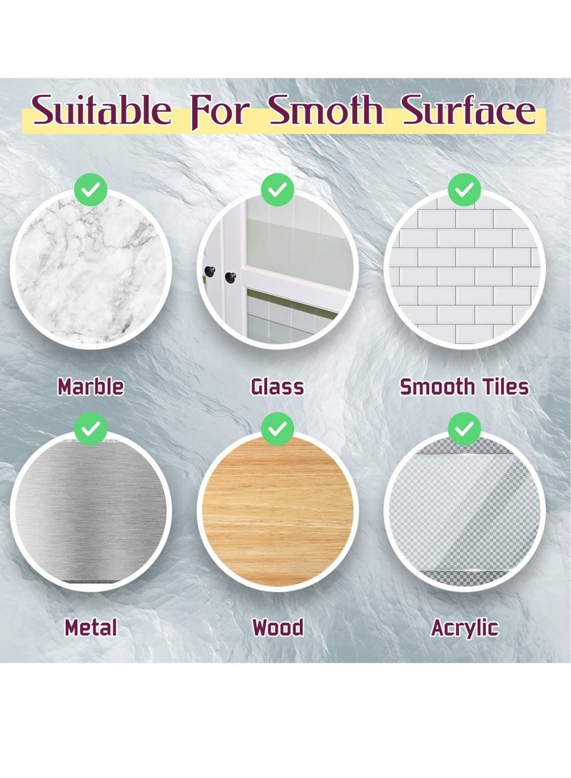 Ceiling Hooks, Self Adhesive Stainless Steel Eye Hooks, No Hole Hanger, Transparent Waterproof Seamless Oilproof Wall Hooks 4.5KG(max) for Hanging Plant Lights(10PCS)  - Image 4