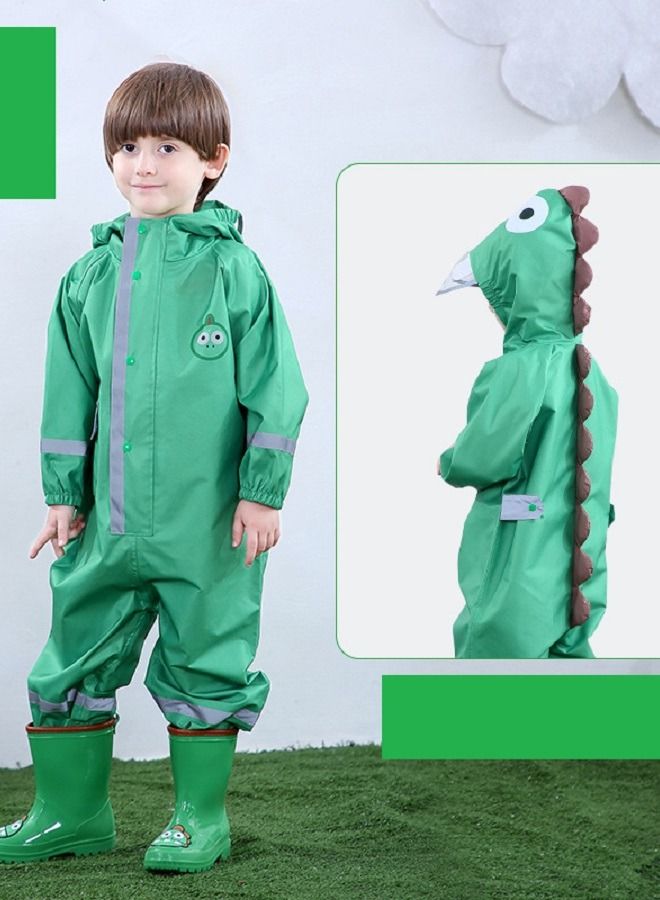Loquat Children's One-Piece Three-Dimensional Thickened Hooded Raincoat  - Image 2