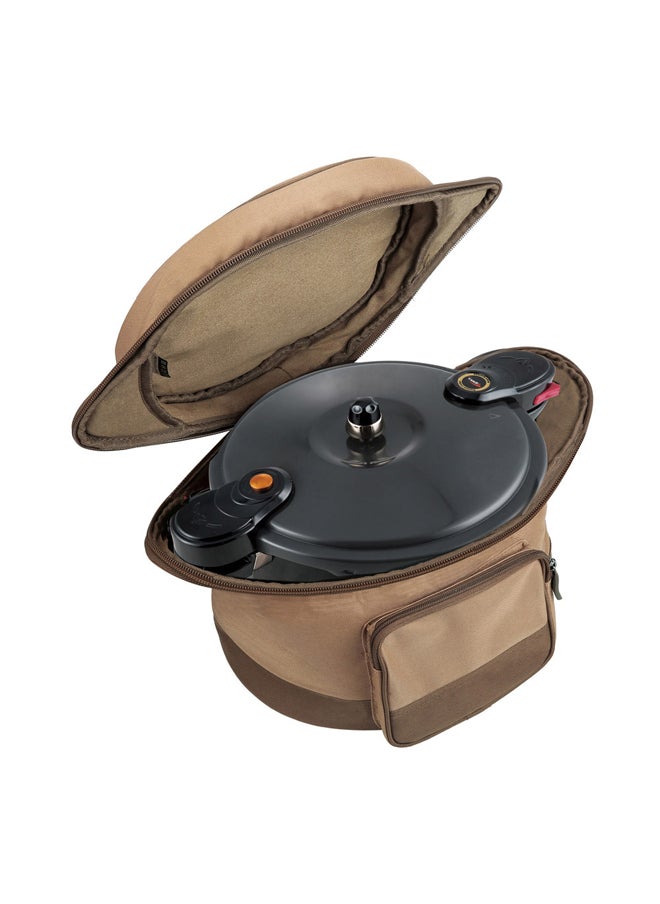 AL SANIDI Cooking Pressure bag for trips, Pressure cooker Bag, Kaki, 49x30x28Cm  - Image 4