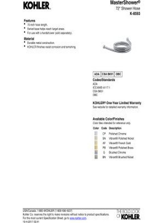 كوهلر خرطوم ماستر شاور® 72 بوصة - Image 3