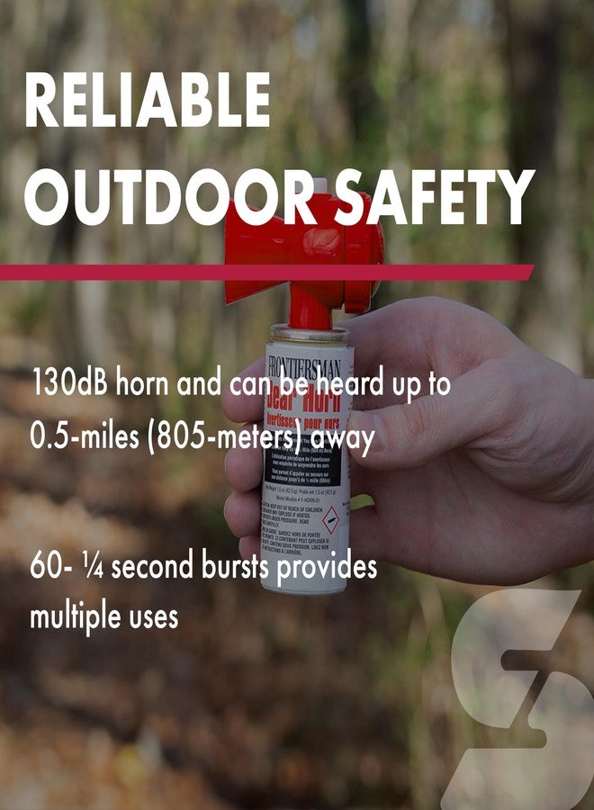 SABRE Frontiersman Bear Horn, Extremely Loud 130dB Sound Heard Up to ½ Mile (805 m) Away, 60 1/4-Second Bursts, Warn Bears & Give Them a Chance to Leave, On/Off Feature, Compact Size for Easy Carry - Image 3