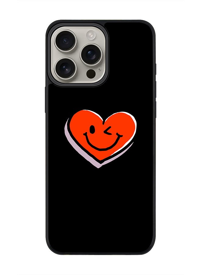 Stylizedd For iPhone 16 Pro Max Case [Compatible with MagSafe] Slim Magnetic cover Phone Case iPhone 16 Pro Max -Winking Heart - Image 1