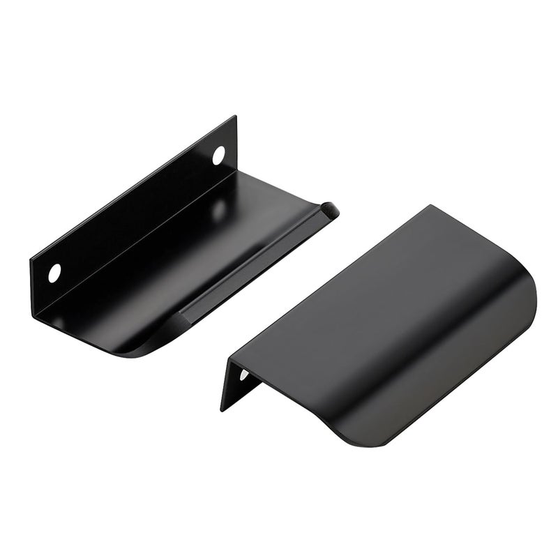 Ravinte Hardware 30 Pack Black Cabinet Handles 315 Inch 80mm Finger Edge Pulls 212 Inch Hole Center Finger Pulls for Cabinets - Image 2