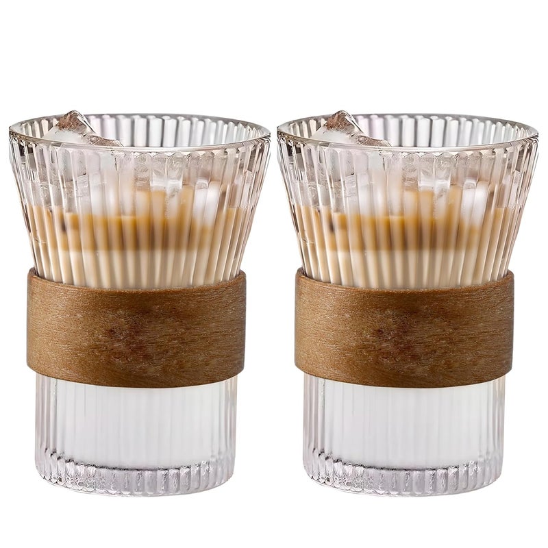 The Better Home The Better Home Glass Tea and Coffee Mugs Pack of 2280ml EachLeadFree Glass Cups with Anti Slip Leather Sleeves for Hot Cold Beverages Mugs for CoffeeTea Cup SetHouse Warming Gifts for Home - Image 2