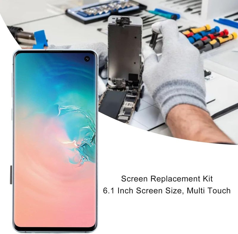 Pilipane 6.1 Inch Display Screen for S10 Replacement TFT Touch Screen Digitizer Assembly with Frame Repair Tool Kit for SM G9730 SM G973U SM G973W SM G973F Glass Aluminum Alloy (Green) - Image 3