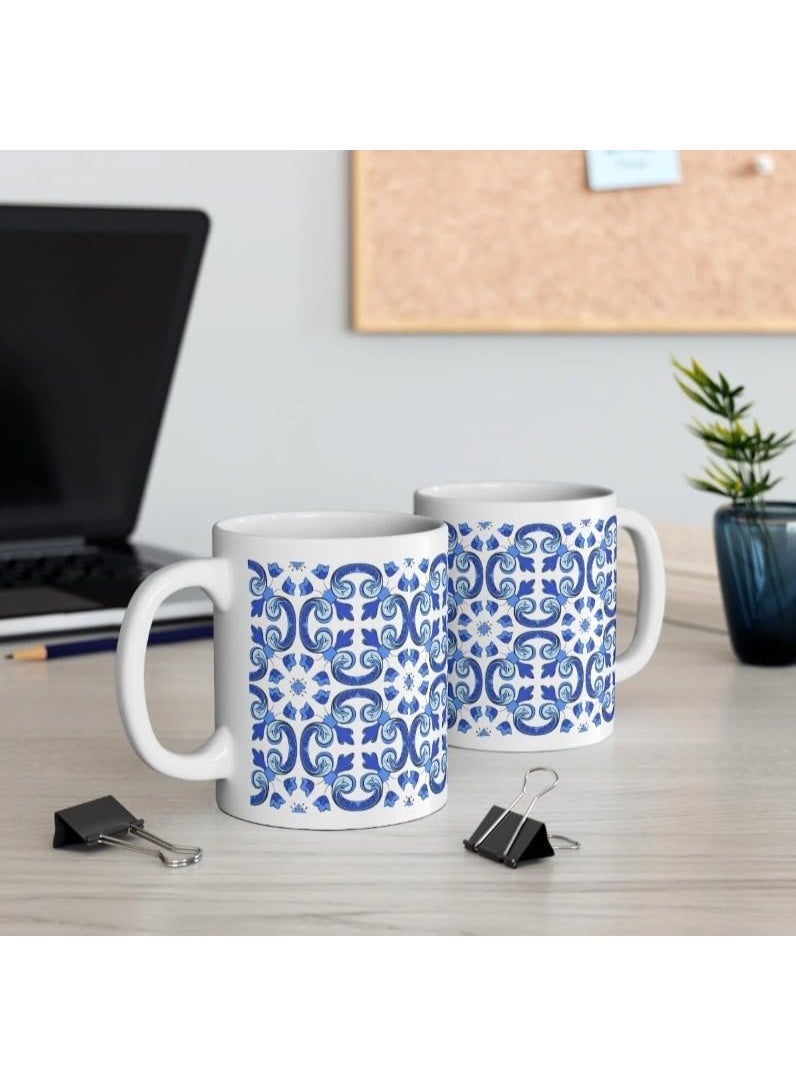 كوب سيراميك مطبوع – كوب قهوة متين مناسب للمنزل والمكتب والهدايا – تصميم أنيق، مقاوم للحرارة وسهل التنظيف – ZN9420DW - Image 2