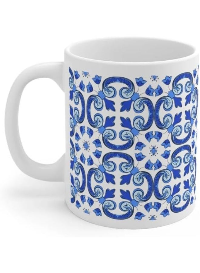 كوب سيراميك مطبوع – كوب قهوة متين مناسب للمنزل والمكتب والهدايا – تصميم أنيق، مقاوم للحرارة وسهل التنظيف – ZN9420DW - Image 1