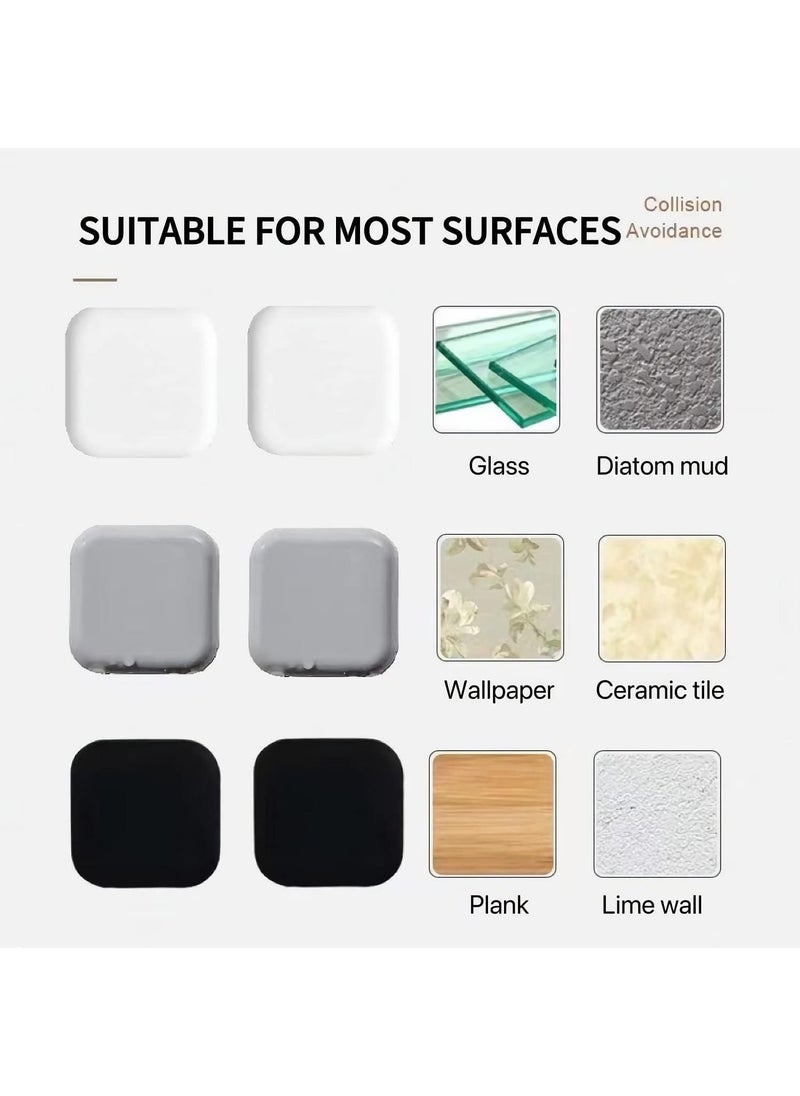 Stavae Stavae 4Pieces Door Stoppers Wall Protector Buffer Guard Doorknob Door Handle Bumper Self Adhesive Silencer Soft Rubber Crash Pad for Home Office  - Image 3