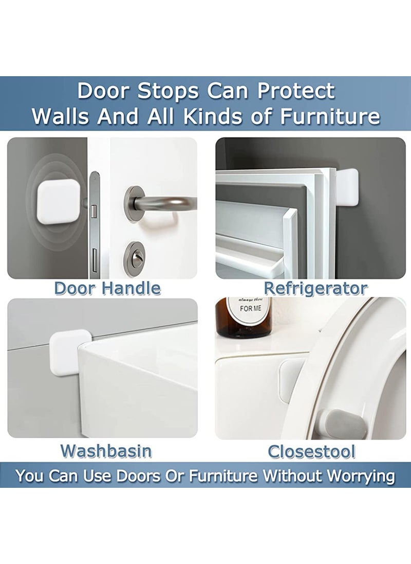 Stavae Stavae 4Pieces Door Stoppers Wall Protector Buffer Guard Doorknob Door Handle Bumper Self Adhesive Silencer Soft Rubber Crash Pad for Home Office  - Image 4