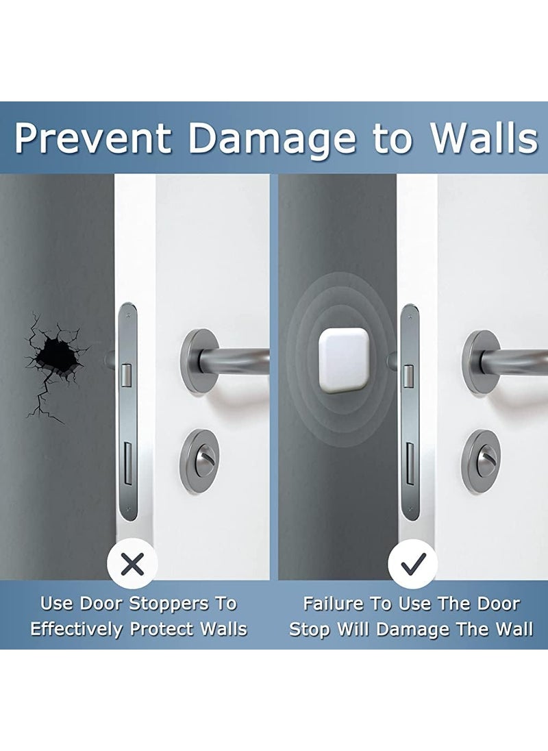 Stavae Stavae 4Pieces Door Stoppers Wall Protector Buffer Guard Doorknob Door Handle Bumper Self Adhesive Silencer Soft Rubber Crash Pad for Home Office  - Image 5
