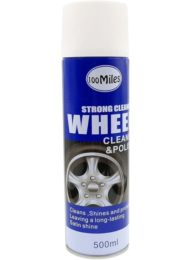 Generic 100 Miles Strong Cleaning Wheel Cleaner & Polish Or Long-Lasting Satin Finish, Deep Clean & Protective Sheen - 500Ml  - Image 4