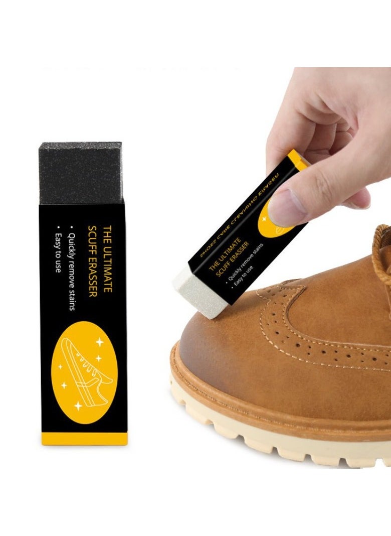 General Shoe Care Cleaning Eraser Two-Pack Portable Sports Shoe Eraser No-Wash Shoe Stain Cleaner Rubber Block Shoe Brush Detergent Suitable for Cleaning Sports Shoes, Leather Shoes, Sports Shoes, Casual Shoes, Boots  - Image 3
