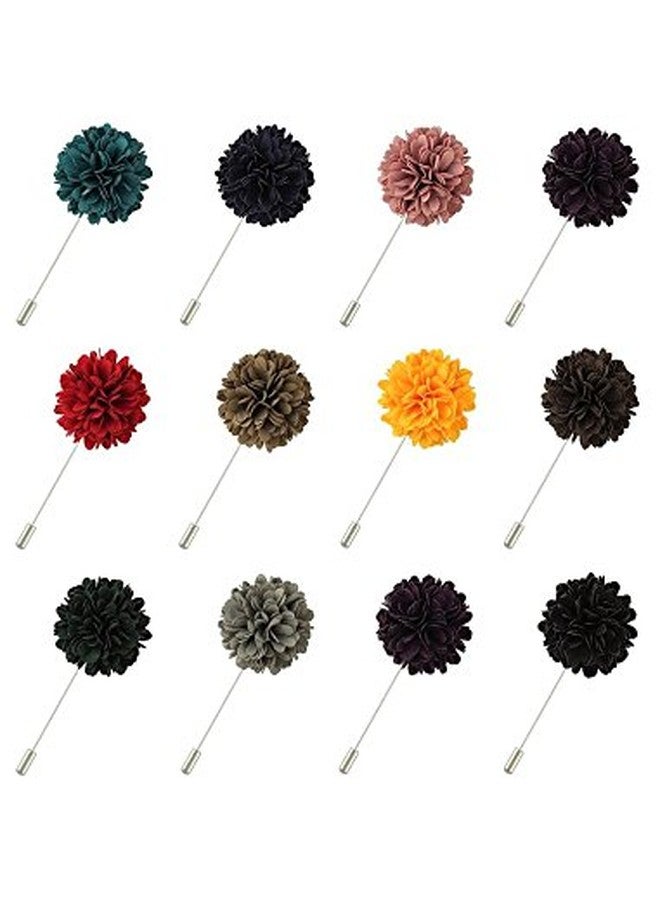 DEEPERFETTO Handmade Carnation Flower Lapel PIN Boutonniere Brooch for Men - Image 3