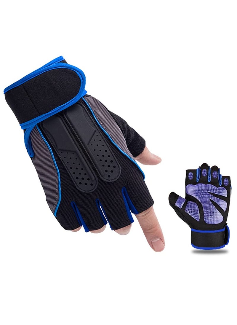 INFOSUN Weight Lifting Gloves, Workout Gloves for men and Women, Cycling Gloves with non-slip Silicone & Wrist Support Adjustable Velcro Strap, Suitable for Fitness Training Weightlifting  - Image 1