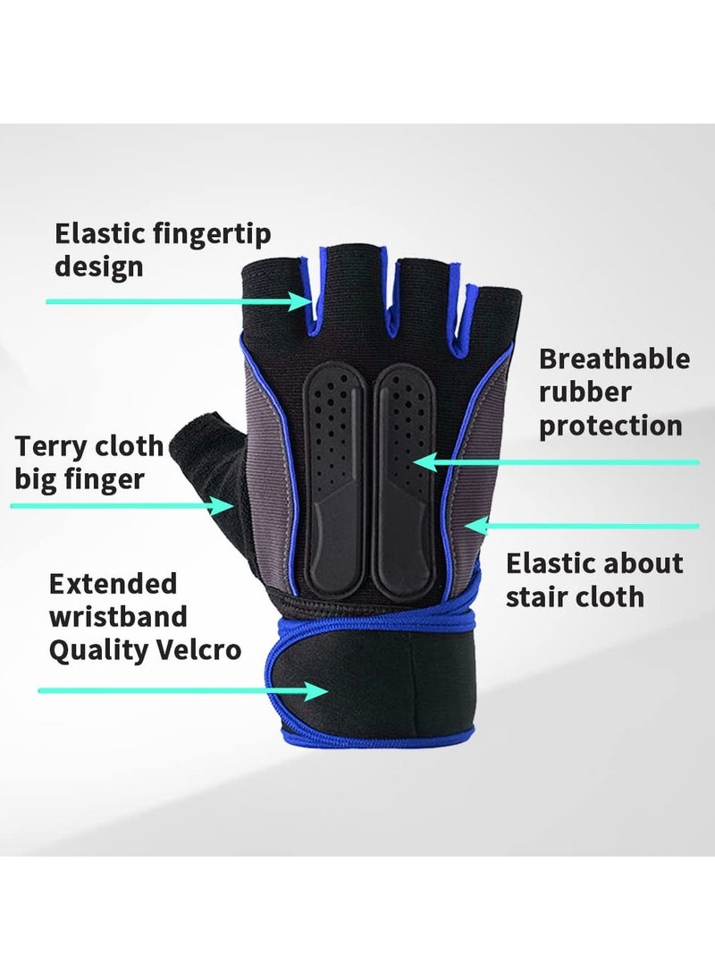 INFOSUN Weight Lifting Gloves, Workout Gloves for men and Women, Cycling Gloves with non-slip Silicone & Wrist Support Adjustable Velcro Strap, Suitable for Fitness Training Weightlifting  - Image 2
