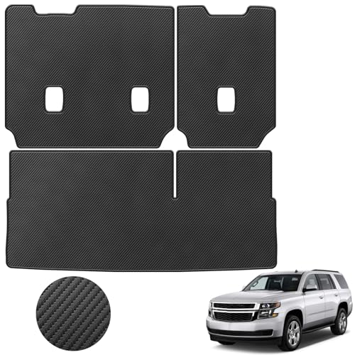 TTX LIGHTING Trunk Mat & Backrest Mat for 2015-2020 Chevrolet Tahoe/GMC Yukon(Not for XL) - Custom Fit PU Leather Cargo Liner - All Weather Cargo Mats for Chevy Tahoe/GMC Yukon 2015-2020 - Image 1