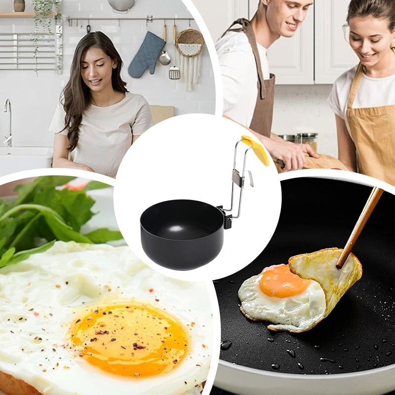 Egg Poaching Pan,Stainless Steel Non-Stick Boiling Gadget,Single Egg Poaching Cup - for Butter Breakfast Home Cooks Housewife Mother Beginners RV Dorm Apartment - Image 4