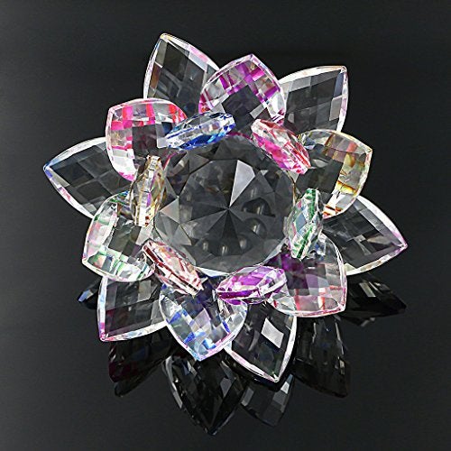 OwnMy Sparkle Crystal Lotus Flower Hue Reflection Feng Shui Home Decor with Gift Box (3 Inch/ 80MM) - Image 5