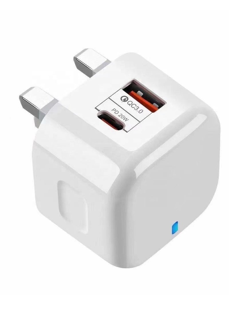 General 20W USB C PD Fast Charger, Dual Port Type-C QC3.0 Wall Adapter, compatible with iPhone 13/12/12 Mini/12 Pro/12 Pro Max,AirPods Pro (Without Cable, White)  - Image 3