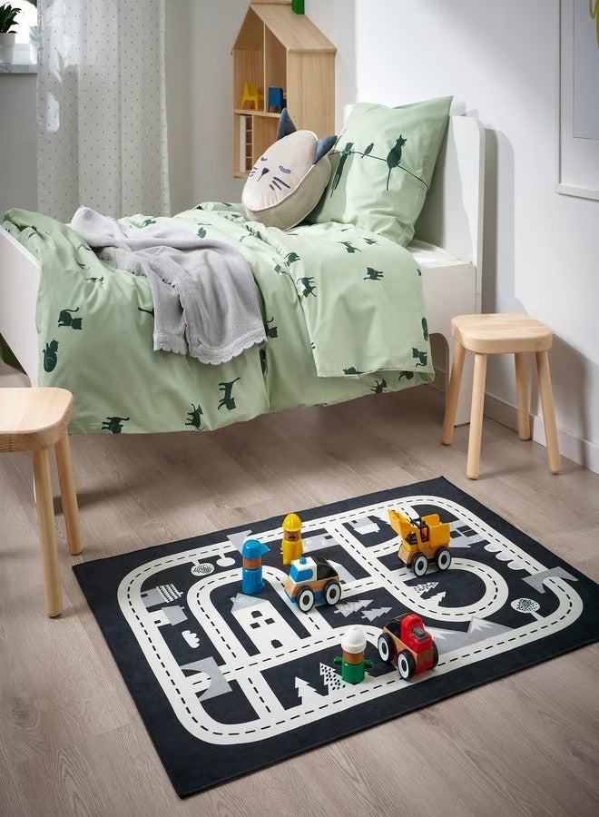 MARKKRYPARE Rug, dark grey, 74x100 cm  - Image 2
