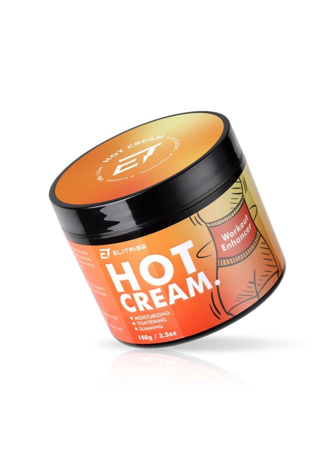 Elitribe Hot Cream Sweat Workout Enhancer Gel - Fat Burning, Cellulite & Firming Body Lotion for All Skin Types - 3.5 oz - Image 1