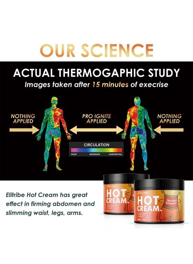 Elitribe Hot Cream Sweat Workout Enhancer Gel - Fat Burning, Cellulite & Firming Body Lotion for All Skin Types - 3.5 oz - Image 4
