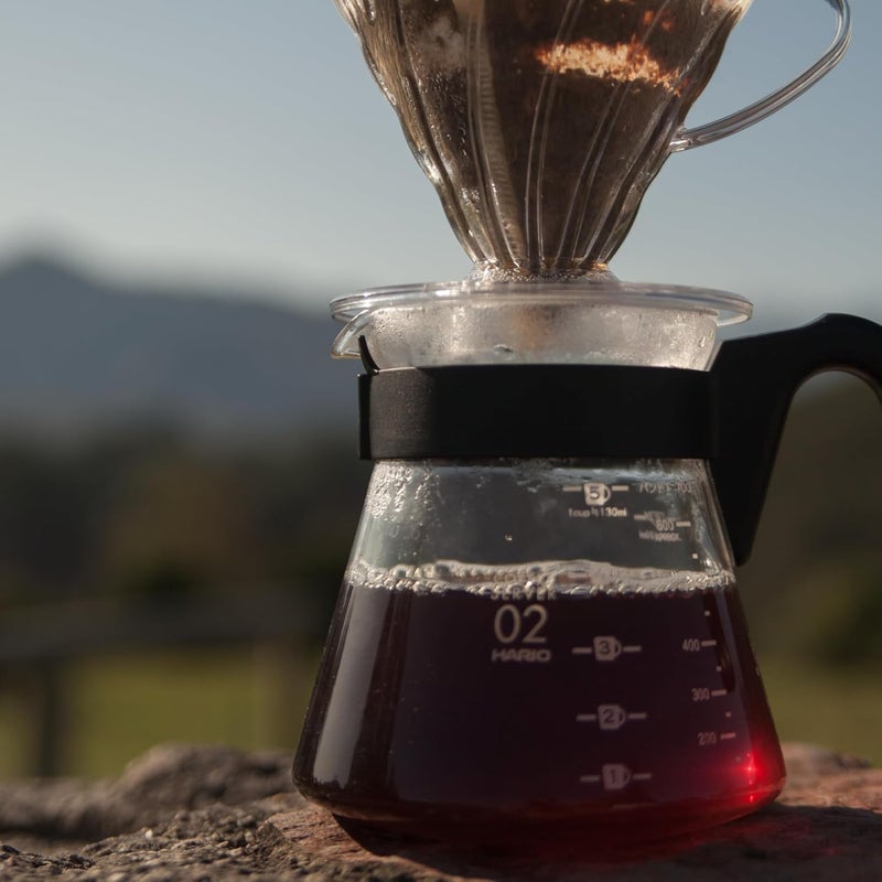 هاريو V60 إبريق زجاجي لتحضير القهوة بالصب آمن للاستخدام في الميكروويف سعة 1000 مل، أسود - Image 5