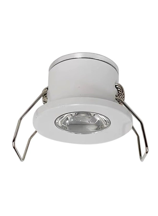 أضواء كاشفة صغيرة غائرة LED مصباح سقف 3 وات مع تحويل منفصل AC85-265V للاستخدام المنزلي الداخلي، خزانة الملابس، خزانة النبيذ، ضوء صغير للعمل الفني، مصابيح DIY (قشرة بيضاء، لون أبيض دافئ) 2 حزمة - Image 1