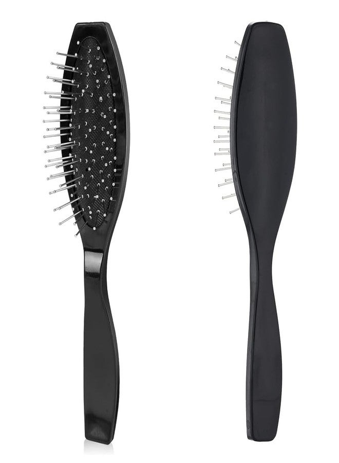 VIVIAN Classic Cushion Black Hair Brush, Anti-static ball tips, for Grooming, Straightening, Detangling Hair, Ideal for Men & Women - Image 1
