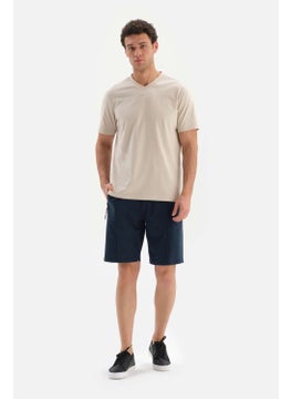 dagi Navy Blue Double Yarn Pocket Shorts  - Image 1