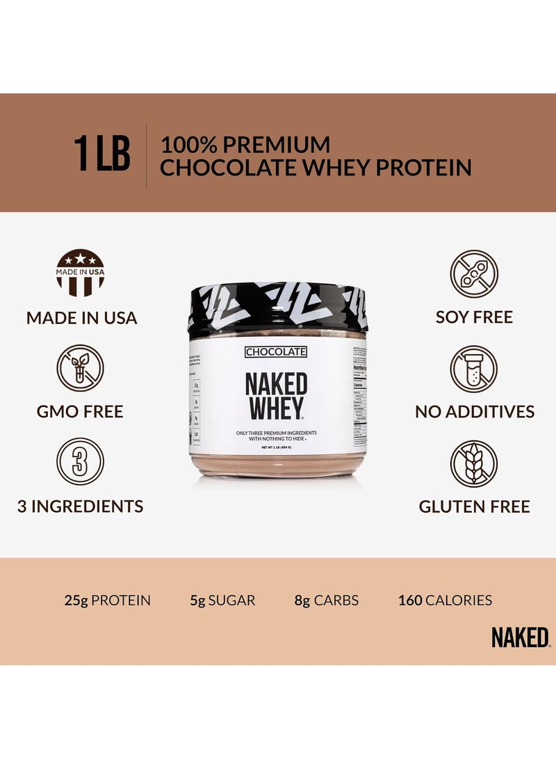 NAKED nutrition Naked Whey, Chocolate, 1 Lb - Image 3