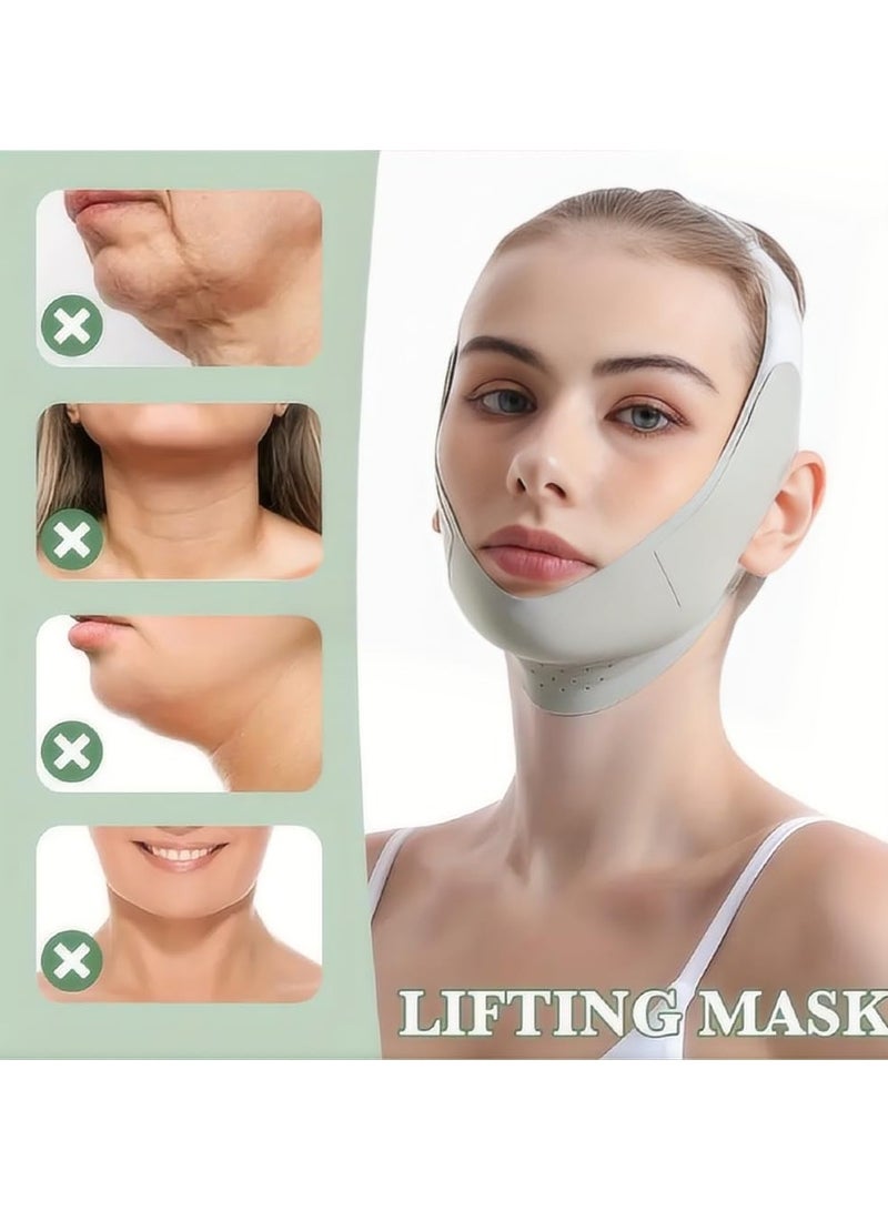 RTYY Double Chin Reducer,Women V Line Lifting Mask，V Line Mask Facial Slimming Strap,V Shape Face Lifting Sculpting Tool,Reusable Facial Lift Sleeping Slimming Mask Strap - Image 5