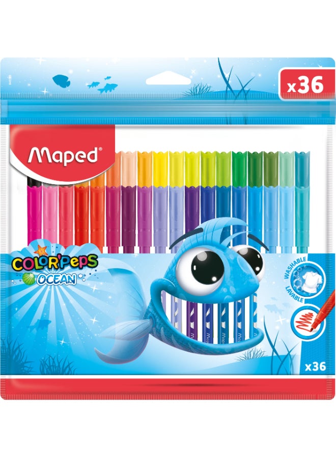 Maped Felt Tips Ocean Pulse X36 Pouch 