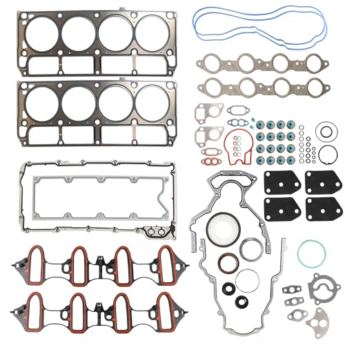 INGKAN 5.3L Engine Cylinder Head Gasket Set Fits for Cadillac Escalade 04-05, Chevy Avalanche Express Silverado Suburban Tahoe 04-14, GMC Envoy Savana Sierra Yukon 08-14 5.3L V8 OE HS26191PT - Image 1