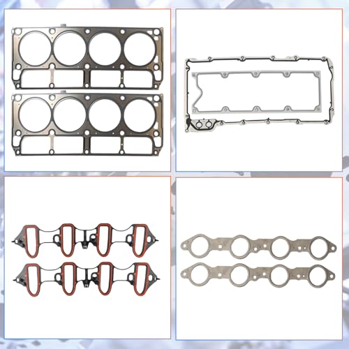 INGKAN 5.3L Engine Cylinder Head Gasket Set Fits for Cadillac Escalade 04-05, Chevy Avalanche Express Silverado Suburban Tahoe 04-14, GMC Envoy Savana Sierra Yukon 08-14 5.3L V8 OE HS26191PT - Image 4